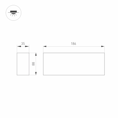 Светильник SP-ORIENT-SURFACE-TC-S186x35-15W Day4000 (WH, 30 deg, 230V) (Arlight, IP20 Металл, 5 лет)