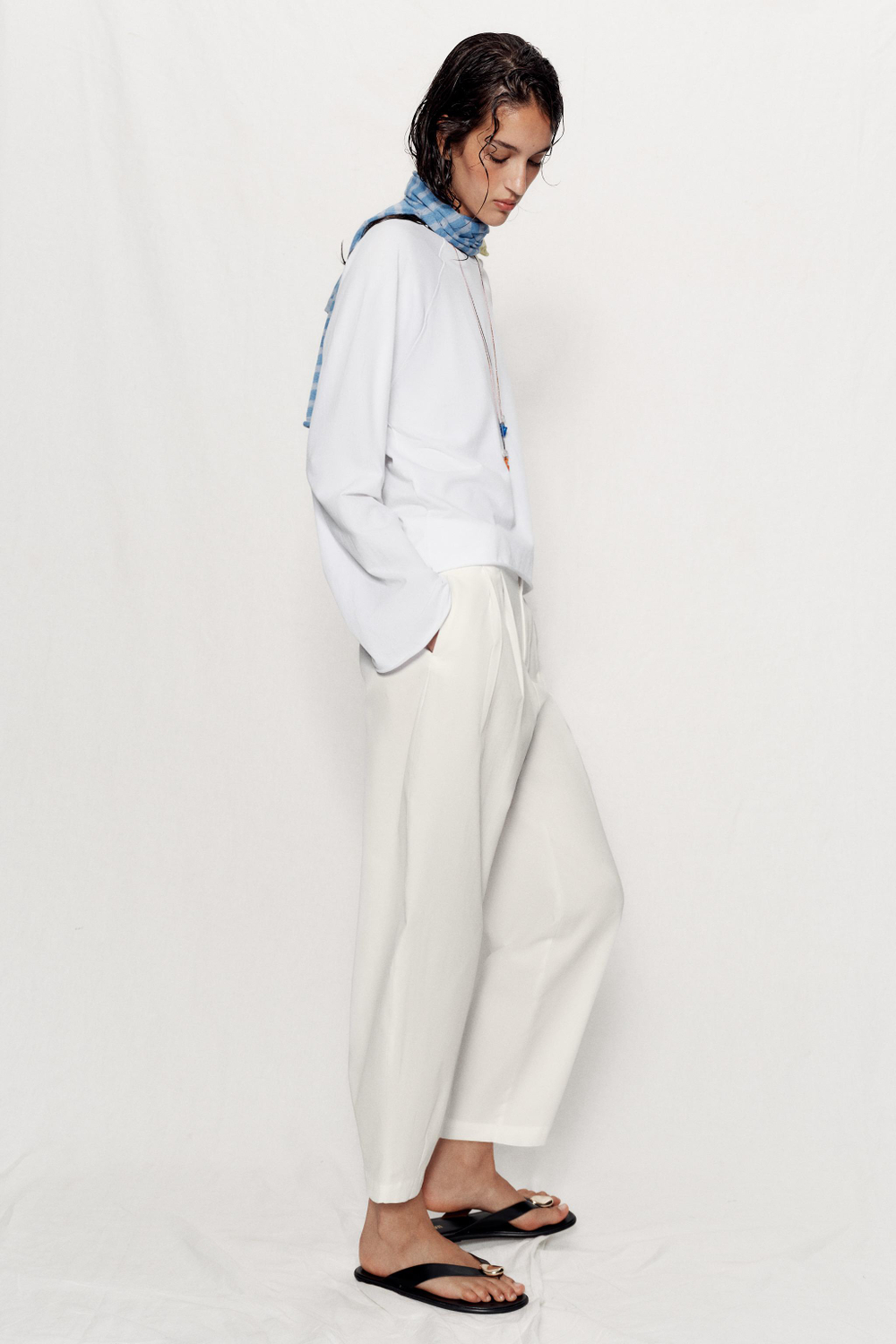 БРЮКИ PAPERBAG GLOBO — ZARA
