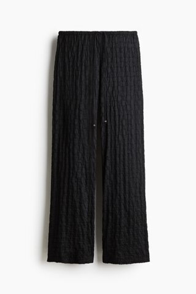 Брюки с имитацией кружева и стяжкой - H&M