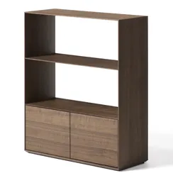 Стеллаж Visala с 1 открытой полкой из шпона ореха, 90 x 106 см