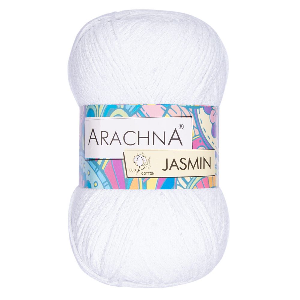 Пряжа Arachna Jasmin / уп.5 мот. по 100г, 250м, 101 белый Пряжа Arachna Jasmin / уп.5 мот. по 100г, 250м, 101 белый