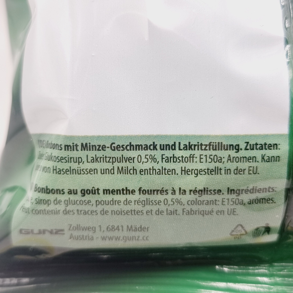 Карамель Woogie mint liquorice Мята и Лакрица 170 г (Австрия)