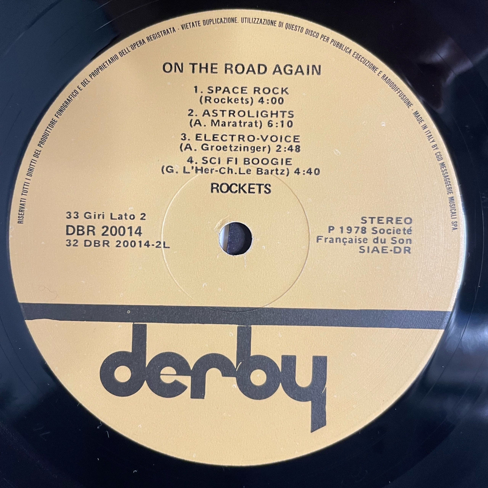 Винтажная виниловая пластинка LP Rockets On The Road Again (Италия 1978)