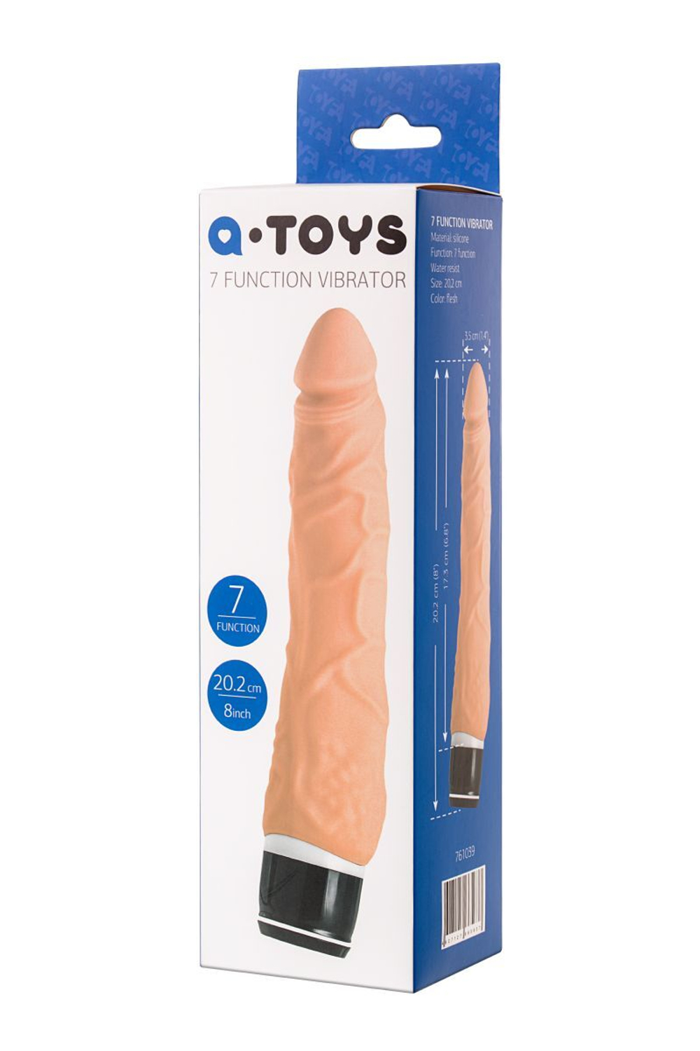 Телесный реалистичный мультискоростной вибратор A-Toys - 20,2 см. (Цвет: телесный)
