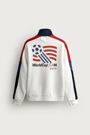ZARA ТОЛСТОВКА С ВОРОТНИКОМ НА МОЛНИИ USA 94 FIFA WORLD CUP™ FIFA CLASSICS, ЖЕЛТОВАТО-БЕЛЫЙ