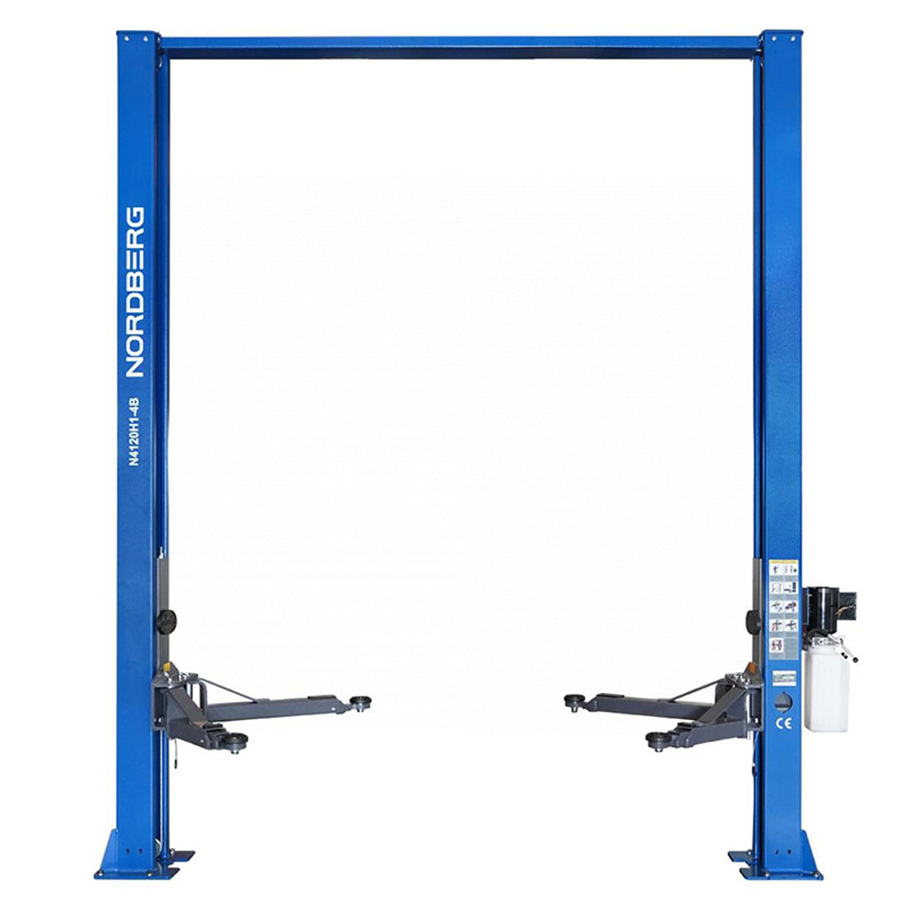 NORDBERG (N4120H1-4B_3+2_220) Подъемник двухстоечный 4 т, верхняя синхронизация, H=4 м, 220 В, синий