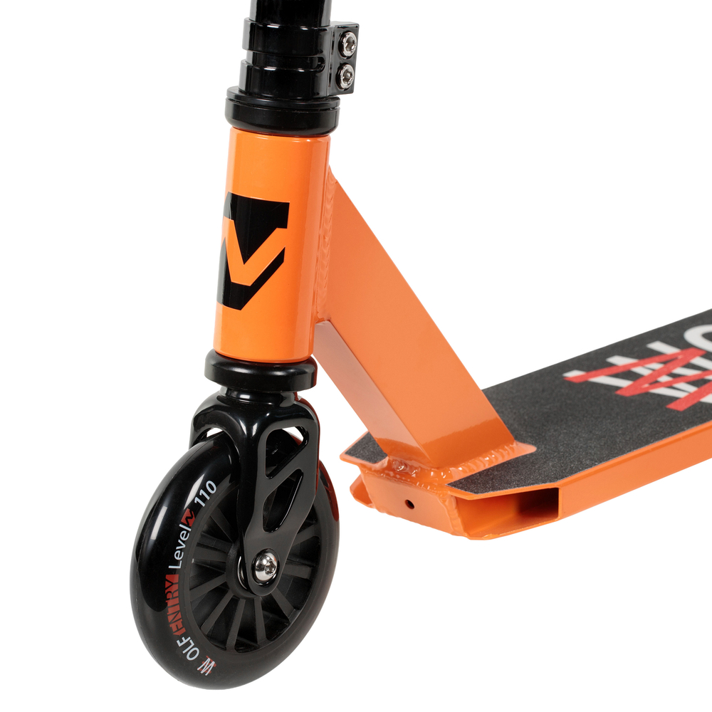 Самокат трюковый NOVATRACK WOLF'20, черно-оранжевый
