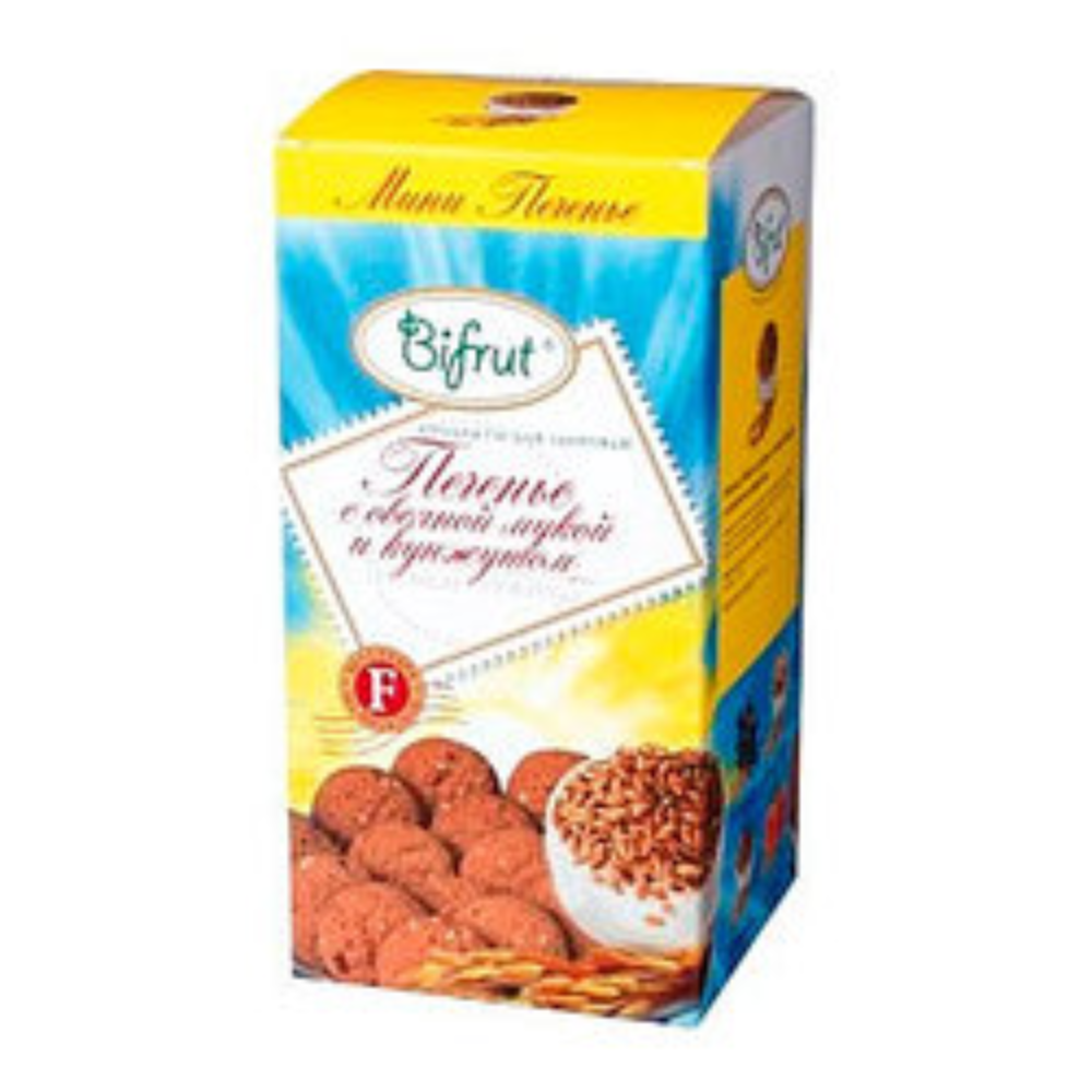 Печенье с овсяной мукой и кунжутом на фруктозе Bifrut 270 гр