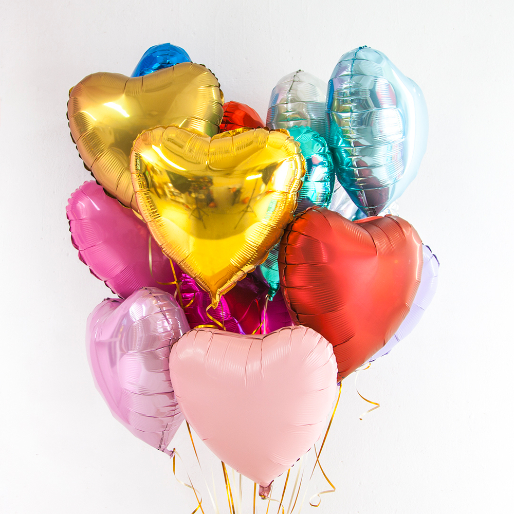 Сердце 36" Розовый Матовый / Heart Matte Pink Gr