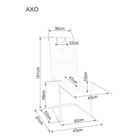 Стул SIGNAL AXO Velvet Bluvel 28 бежевый/черный
