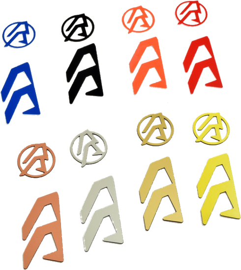 Логотипные вставки Alpha-X (цвет:золотой, левые)