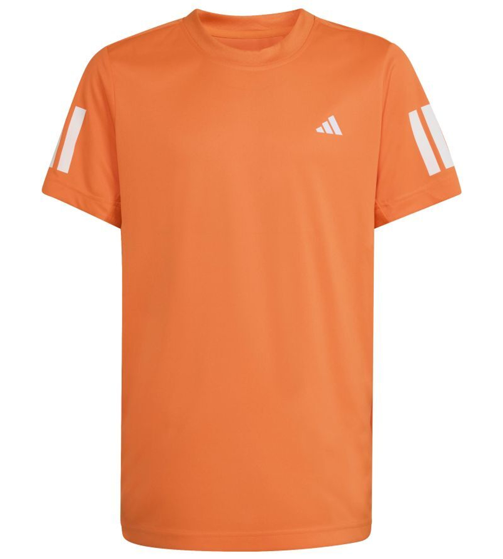 Футболка для мальчика теннисная Adidas Club Tennis 3-Stripes - orange/white