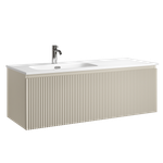 Тумба подвесная SANCOS Сноб Р 1.0 (Snob R 1.0) 1195х445х406, c одним ящиком оснащенным доводчиками, Бежевый матовый (Beige Soft), арт.SNR1.0120LCE