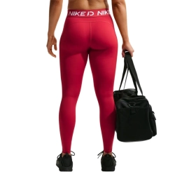 Женские леггинсы Nike Pro 365 Tight Leggins - tough red/white