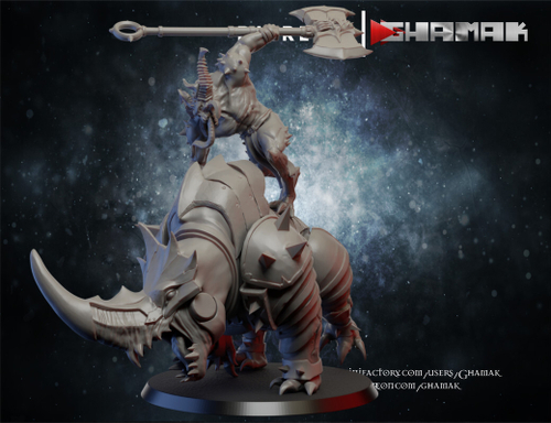 Grand Alliance Chaos Blades of Khorne Chaos Daemons Bloodcrushers Кровожад на джаггернауте №2 миниатюра для dnd, днд, pathfinder, фентези, Настольная игра, НРИ, Варгейм, РПГ