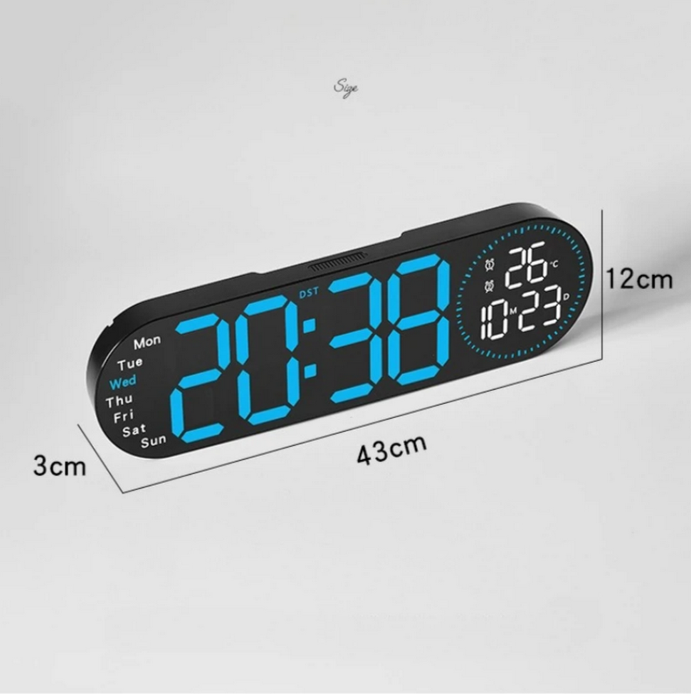 Часы-будильник настоль-настенные LED 5509 Black-White