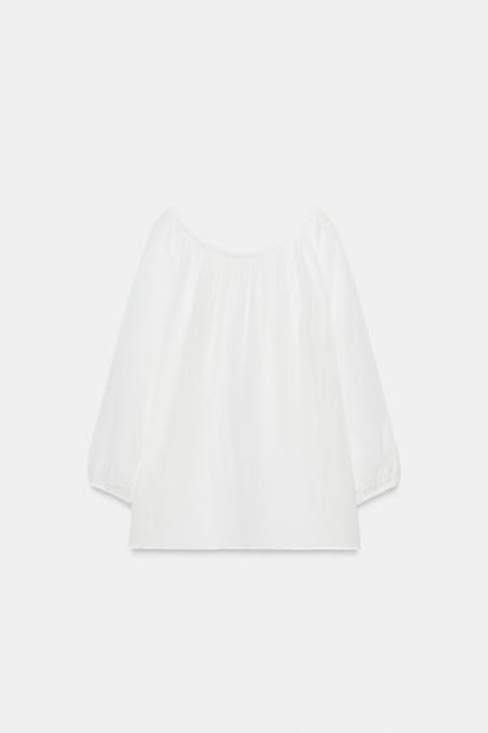 ZARA БЛУЗА ИЗ ЛЬНА — ZW COLLECTION, БЕЛЫЙ