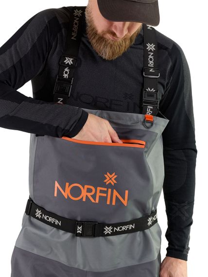 Полукомбинезон заброд. Norfin PILOT STOCKINGFOOT GRAY р.LS
