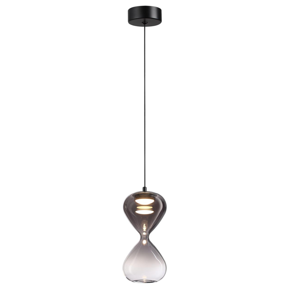 5092/4LA PENDANT ODL25 357 черный/дымчатый градиент/прозрачн./металл/стекло Подвес LED 4W 4000K 388Лм GLESSI