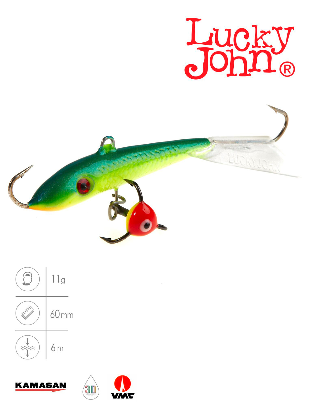 Балансир LUCKY JOHN Fin №4 (+тройник), цвет 29, арт. 71413-29