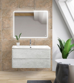 Тумба под раковину BelBagno ALBANO-1000-2C-SO-CVG подвесная Cemento Verona Grigio