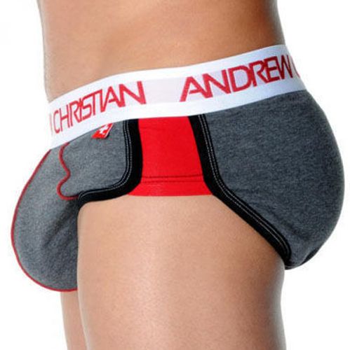 Мужские трусы брифы с задним пуш ап Andrew Christian Active Shape Grey Brief AC54 Мужские трусы брифы с задним пуш ап Andrew Christian Active Shape Grey Brief AC54