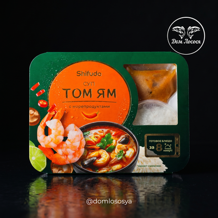 Суп Том Ям из морепроуктов с рисом, в/у, 400г