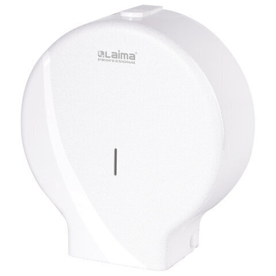 Диспенсер для туалетной бумаги LAIMA PROFESSIONAL ORIGINAL (Система T1), БОЛЬШОЙ, белый, ABS-пластик.