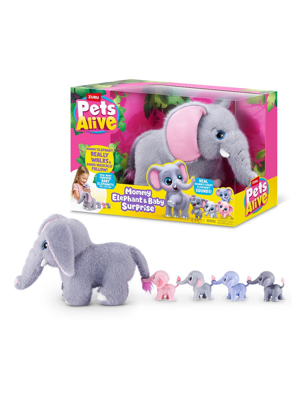 Интерактивная игрушка Pets Alive Мама Слониха