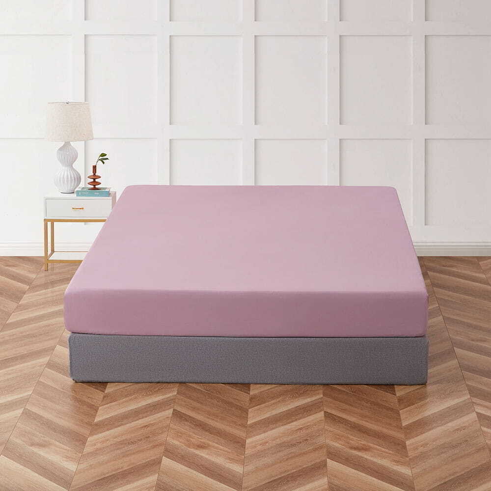 Простыня на резинке 100х200х30 Arya home Camino розовая