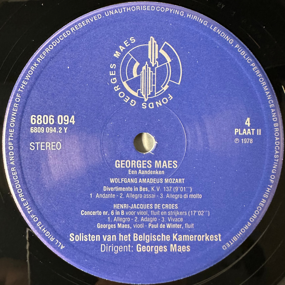 Джордж Маес - Мемуары 3LP (Голландия 1978г.)