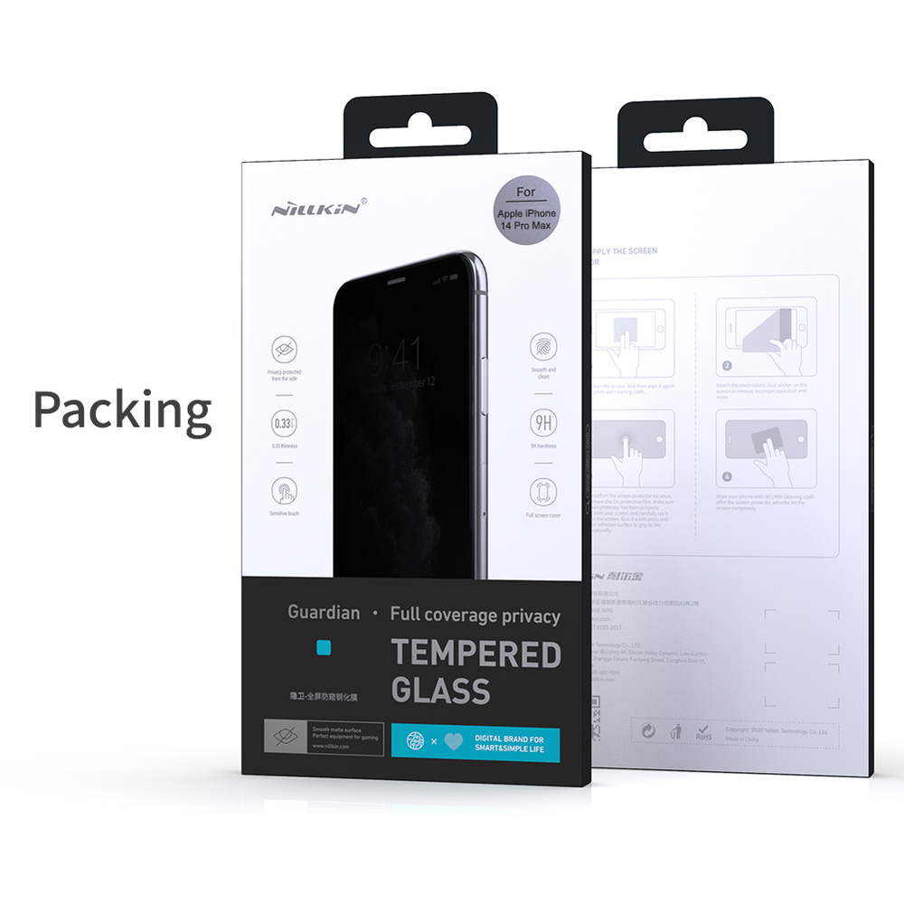 Стекло "Антишпион" от Nillkin для смартфона iPhone 14 Pro Max, серия Guardian Privacy Tempered Glass Screen Proetector