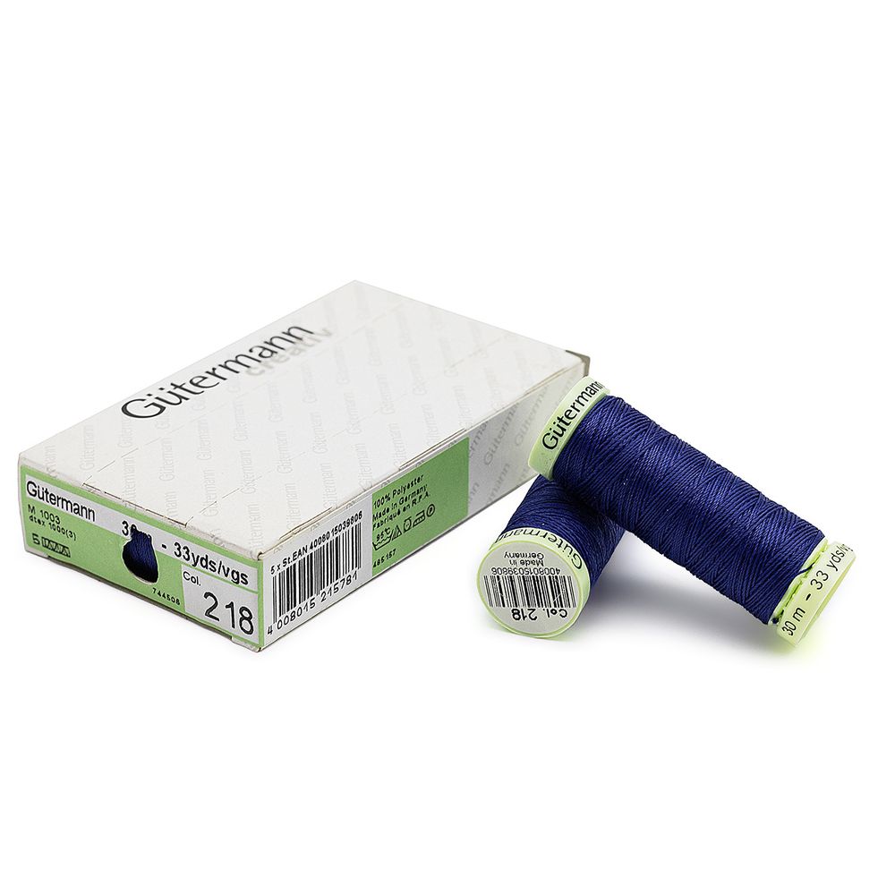 Нитки отделочные Gutermann Top Stitch 30 (30 метров), 5 кат. | 218 ультрамариновый