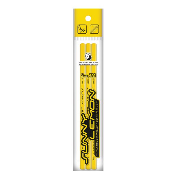 Карандаш чернографитный (набор) Sunny lemon ТМ (HB) 10х3 шт, Sunny lemon 3P 0-965, ВКФ 3P 0-965