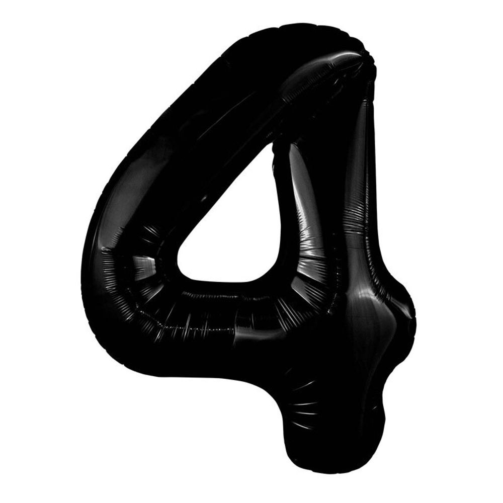 Цифра 4 черный блеск 40" Agura