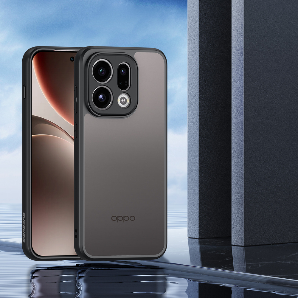 Прозрачный чехол с черными мягкими рамками для OPPO Find X9, X9s и X10 E, серия Aimo Series от Dux Ducis