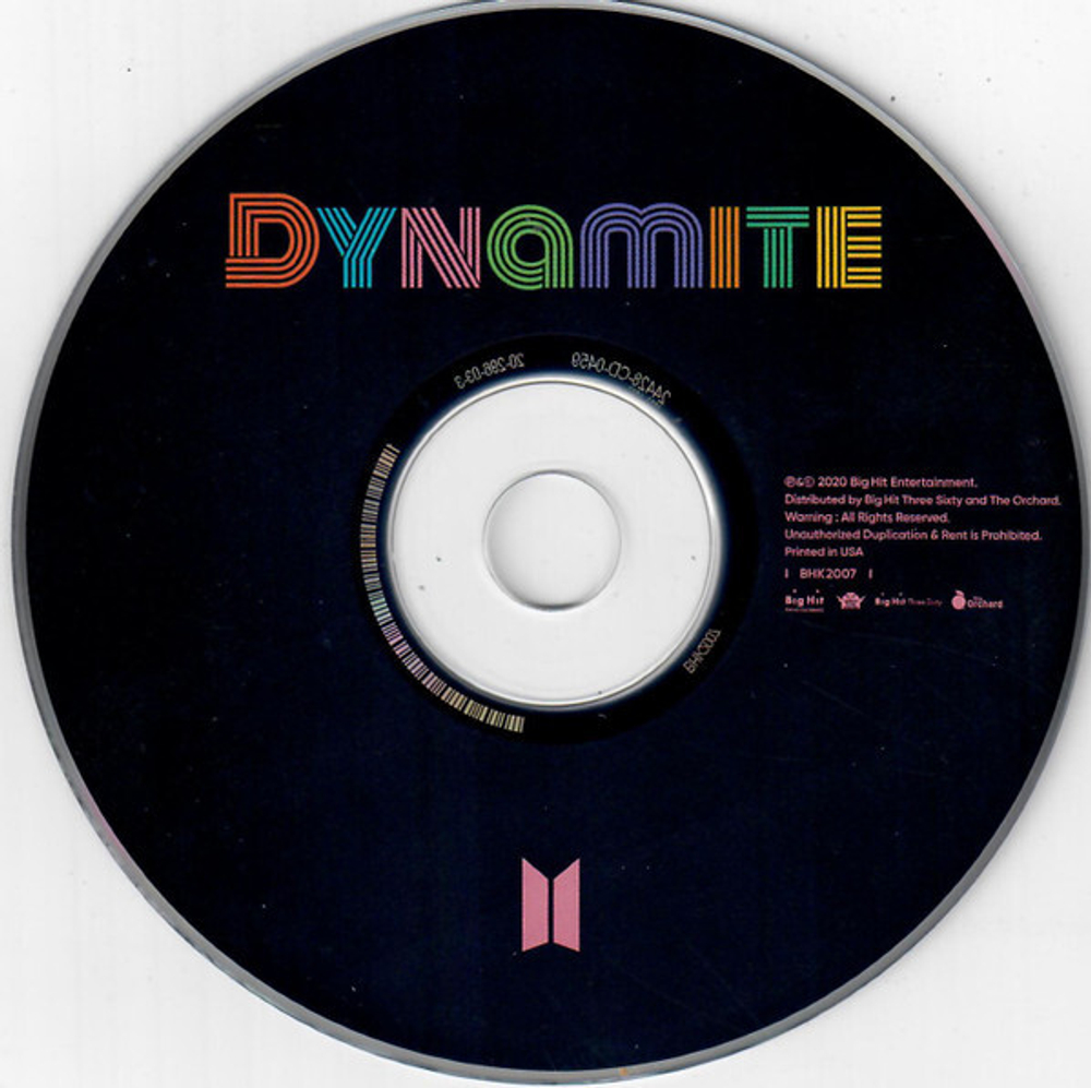 CD BTS - Dynamite (США 2020г.) Single