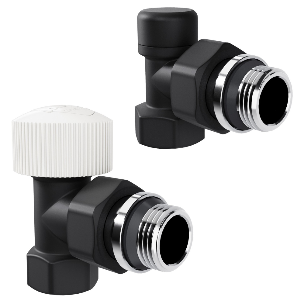 Набор термостатический угловой Royal Thermo Design 1/2quot;М30х1,5 (Черный)