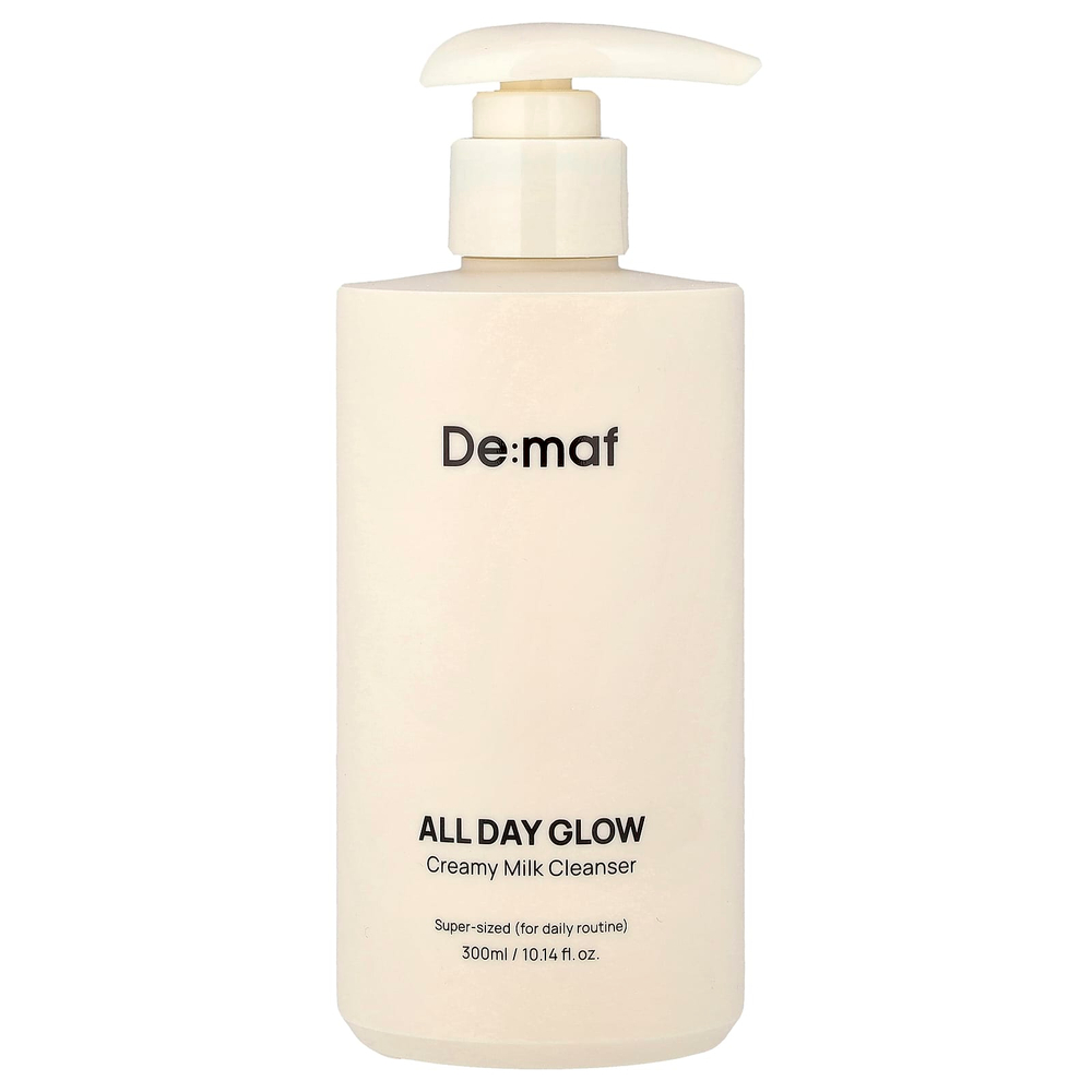 De:maf, All Day Glow, очищающее молочко-крем, 300 мл (10,14 жидк. унции)