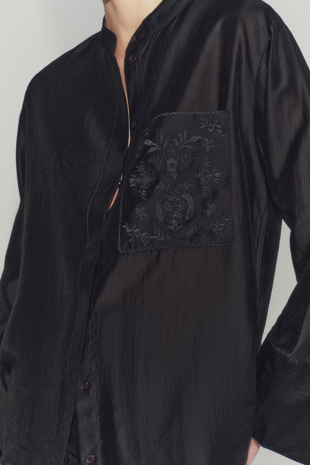 РУБАШКА С ВЫШИВКОЙ И КАРМАНОМ — ZW COLLECTION — ZARA