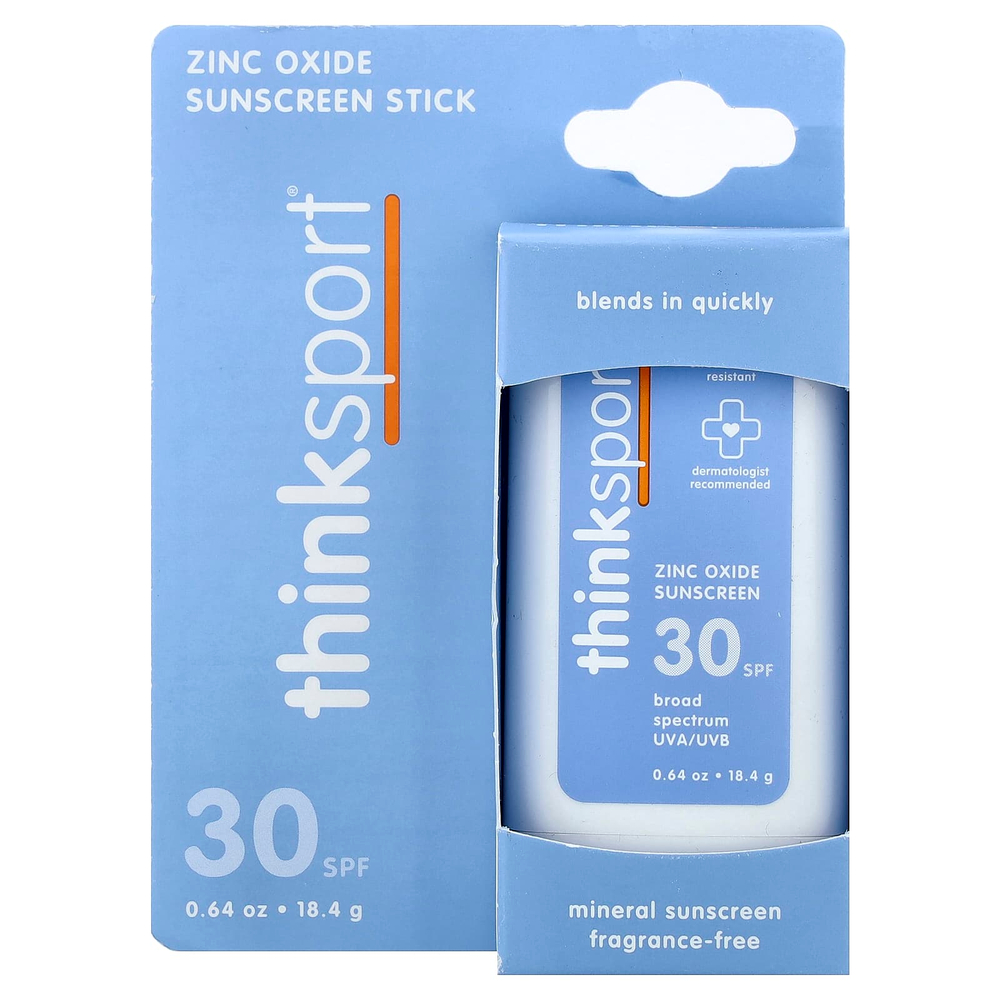 think, Sport, солнцезащитный стик, SPF 30, без отдушек, 18,4 г (0,64 унции)