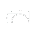 Экран ARH-WIDE-B-H20-2000 Round Frost-PM (Arlight, Пластик)