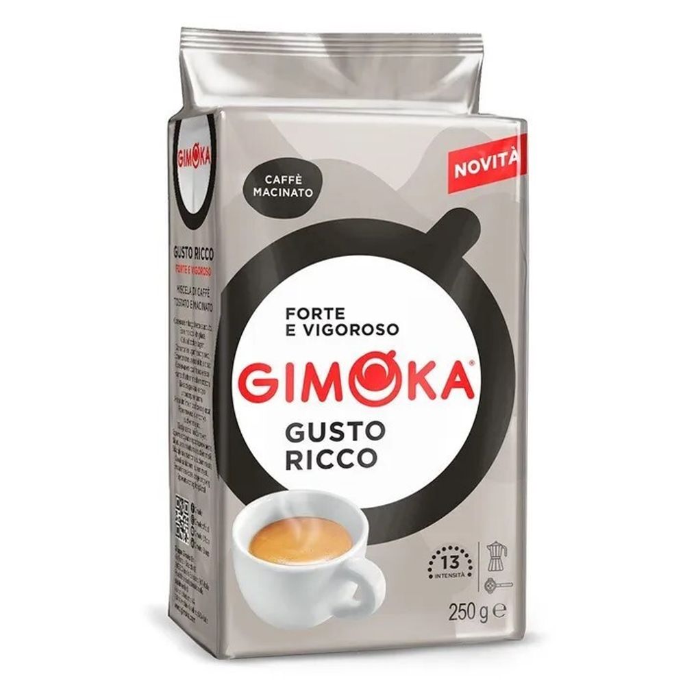 Кофе молотый Gimoka Gusto Ricco 250 г, 4 шт