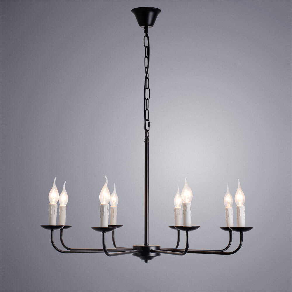 Люстра подвесная Arte Lamp Graff A1857LM-8BK