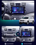 Магнитола для Toyota Highlander 2 2007-2013 XU40 - Kuberg QLed+2K, Android 14, TS105, Быстрейшая, CarPlay, SIM-слот