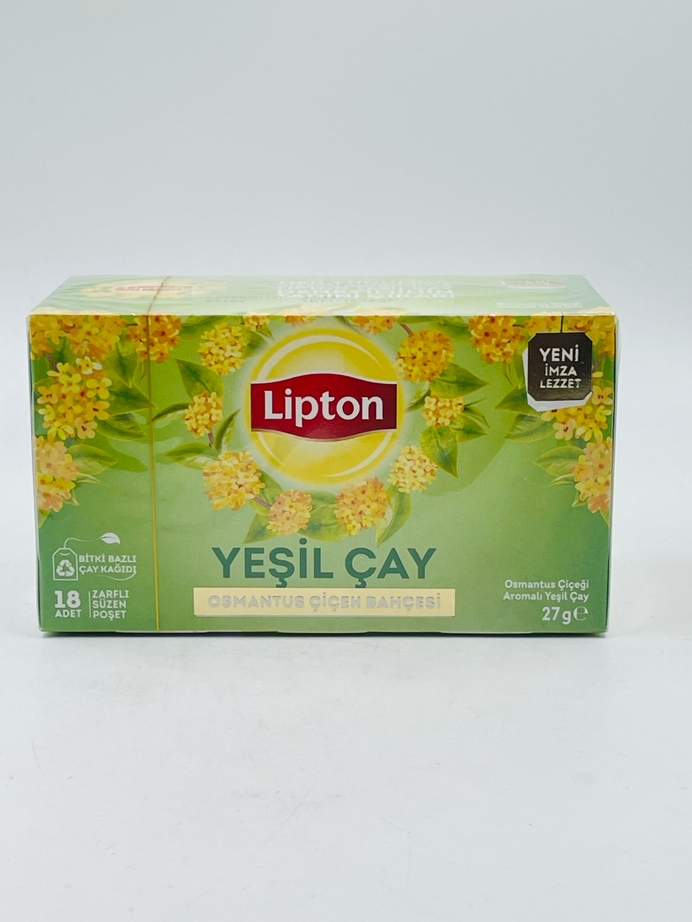 Lipton Зеленый чай Osmantus Flower Garden с цветочными нотами, 18 пакетиков, 27 г (Турция)