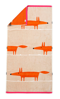Полотенце MR FOX SABLE одна сторона Blanc des Vosges 30x50 Оранжевый / Песочный