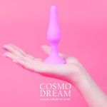 Розовая анальная втулка 10см с ограничителем Bior Toys Cosmo WSL-15018