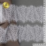 Кружево шантильи (реснички) 80 мм / 3 метра, цв.1 белый, Kruzhevo