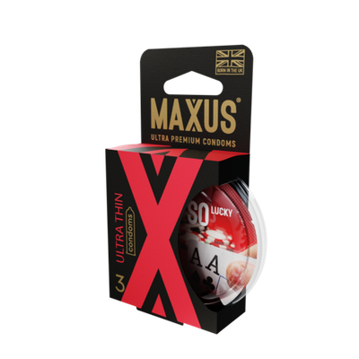 Презервативы MAXUS Ultra thin №3 в пластиковом кейсе, ультратонкие X-Edition, 3 шт